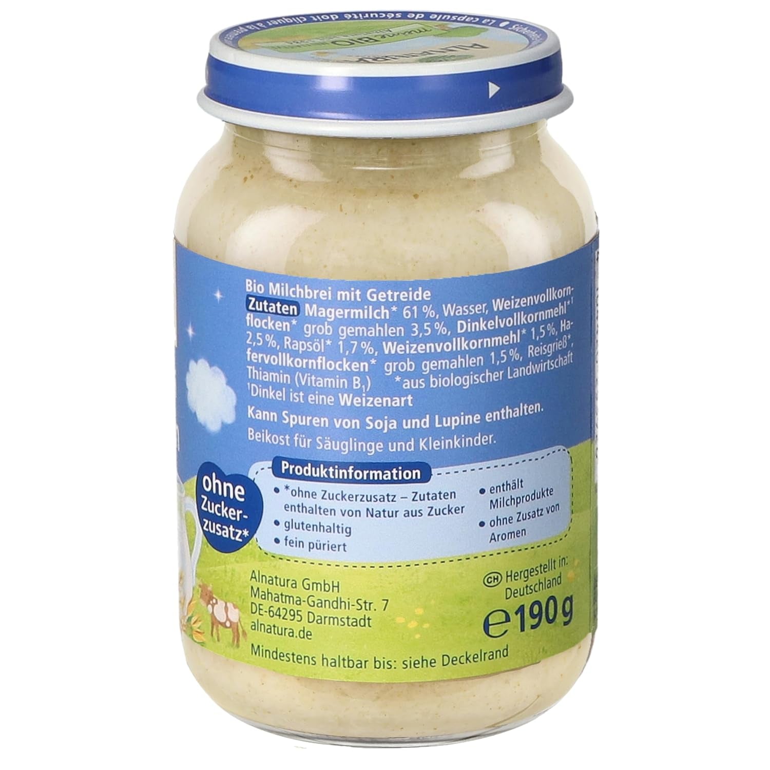 Naturland flerkornsgröt från 6 månader, 6 x 190 g