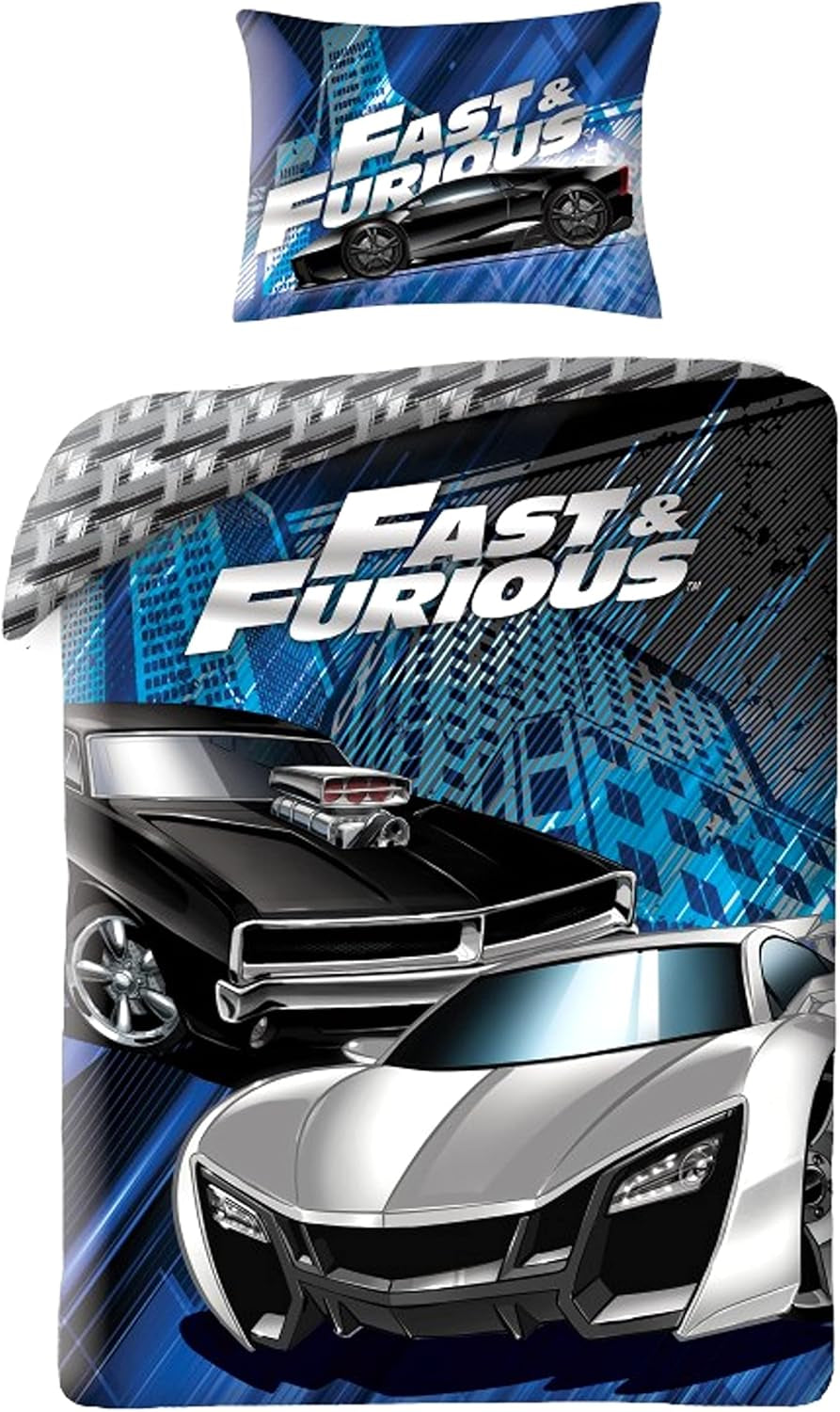 Barnsängkläder, filmer och tecknade filmer, vändbara, bomull Sängkläder - barn Naty Shop Fast And Furious