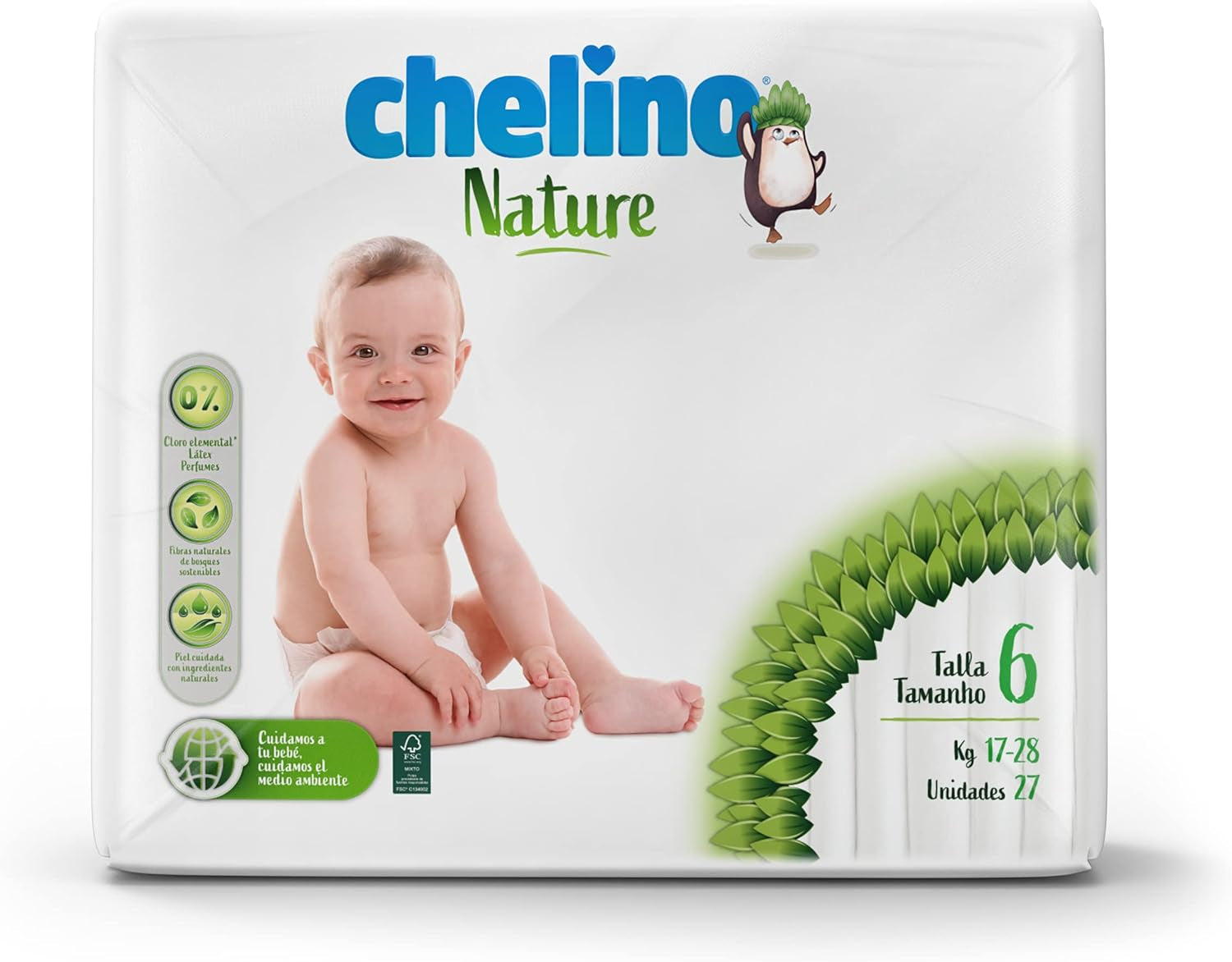 Nature babyblöja, stl 6 (17-28 kg), 162 blöjor