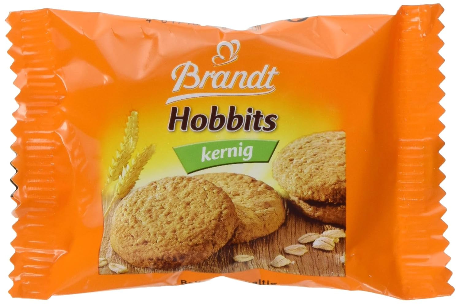 Brandt Hobbits Crunchy - 2-pack - Cateringkartong med 60-pack - Högfibrig havregryn fullkornskex (60 x 22,8 g)