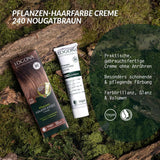 LOGONA Natural Cosmetics Plant Hair Color Cream 240 Nougat Brown, Naturlig färg för brunt hår med henna, färgande kräm för bruna toner, färgning för mörkt hår, 150ml Hårfärgning Naty Shop