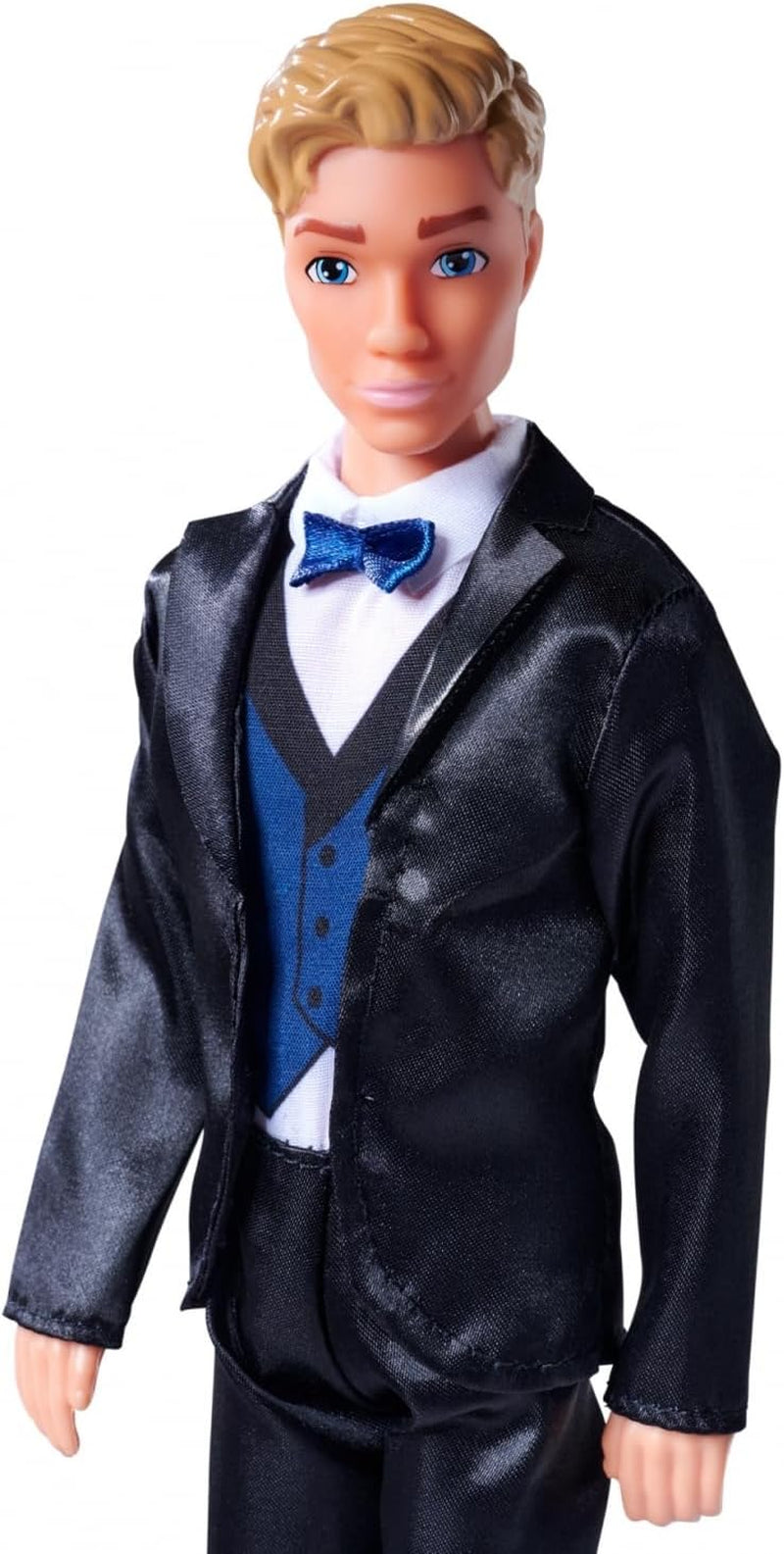 Simba 105733629 - Steffi Love Kevin Charmig lekdocka bär en snygg kostym med fluga och väst, 30 cm, 3 år och uppåt, blå Naty Shop-dockor