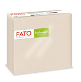 Fato - Naturliga 4-faldiga engångspappersservetter, miljövänliga, 40-pack, storlek 38X38, 2-lagers, 100 % återvunnet papper
