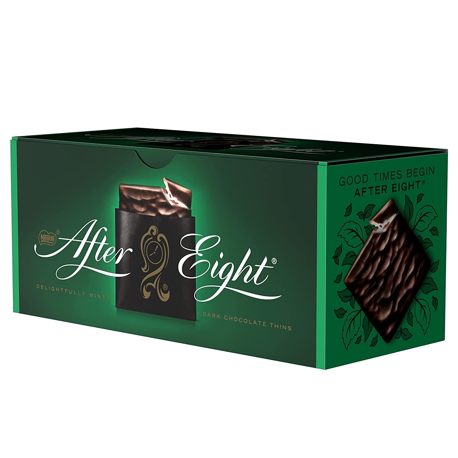 NESTLÉ AFTER EIGHT tunna mörka chokladrutor med mintgräddefyllning för finsmakare Paket om 5 (1 x 200g)