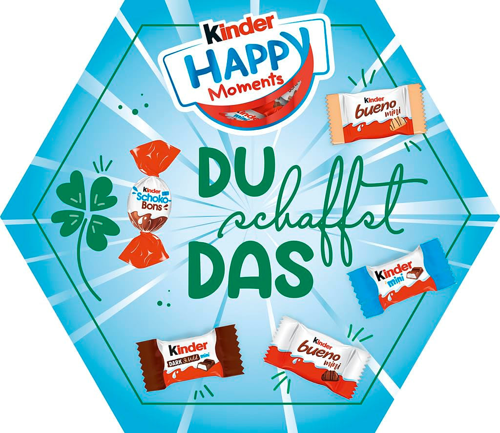 kinder Happy Moments Mini Mix - Alla hjärtans dag present till honom och henne - För att umgås och dela med vänner och familj - 161g