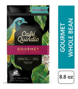 Cafe Quindio Gourmet - specialkaffe - 100 % Arabica kaffebönor, Colombia, 250 g - perfekt för portafiltermaskiner, helautomatiska maskiner, filterkaffe eller fransk press