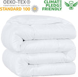 Kingsley Trend Alternativa vit duntäcke för alla årstider, alla säsonger, king size täcke (2,6 M X 2,3 M), mjuka, maskintvättbara täcken och täcken Naty Shop
