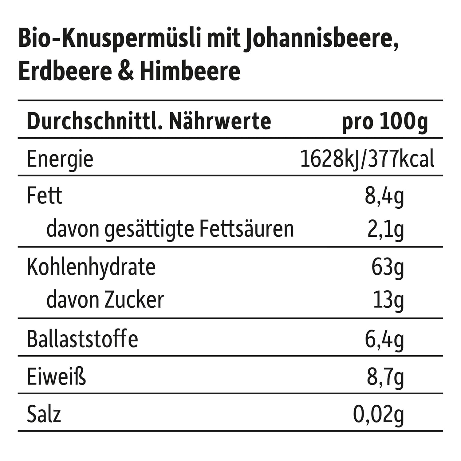 FRECHE FREUNDE Ekologisk frukostmüsli Eddans bärknäckiga müslimix för skolbarn med frystorkade jordgubbar Vegansk 6-pack (6 x 280 g)