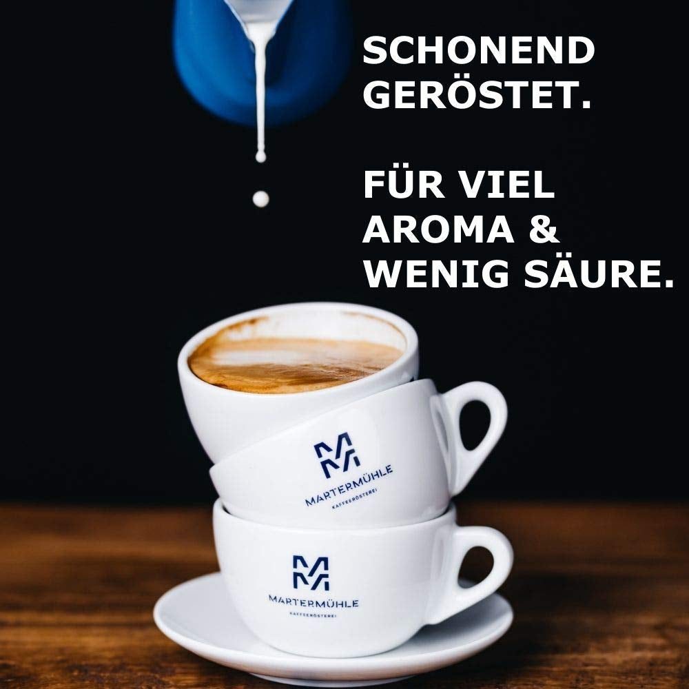 Martermühle Strong Espresso Cream 500g | Arabica/Robusta | Smaker: Mörk kakao, hasselnöt | Lättrostade hela espressobönor, låg syra