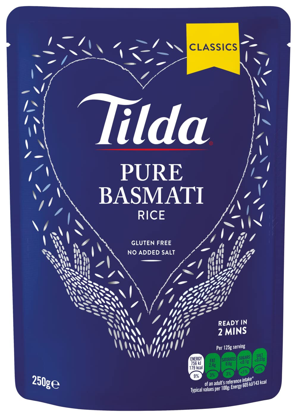 Tilda ångkokt Basmatiris, 6 st (6x250g)