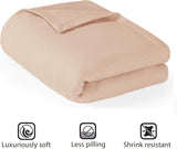 Madison Park Lyxig flytande bomull Hög kvalitet Mjuk Bekväm 100 % ringspunnen bomullsfilt för säng Soffa eller soffa Blush Full/Drottning täcken & täcken Naty Shop