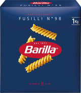 Pasta Barilla Classic Fusilli nr. 98, från högkvalitativt durumvete, alltid al dente, 1 kg