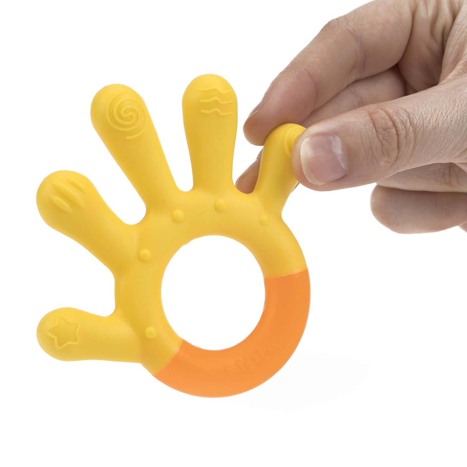 Nuby - 3-stegs tandringar - 3 tandringar för tandköttsstimulering och smärtlindring för tandsjukdomar - Leksak för barnsjukdomar - BPA-fri - 3+ månader