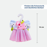HABA Fairy Magic Doll Kläder - 2 delar set för 18 månader och uppåt dockor (30 cm) - Tyllklänning med vingar, blomma hårband ingår - 1306243001