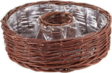 Dehner pilkorgsring med planteringsfolie, höjd 12 cm, Ø 40 cm, piltyg, brun