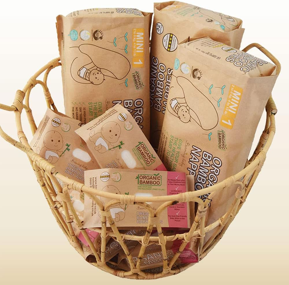 Ekologiska bambublöjor storlek 6 Lämplig för 16+kg 20-pack blöjor