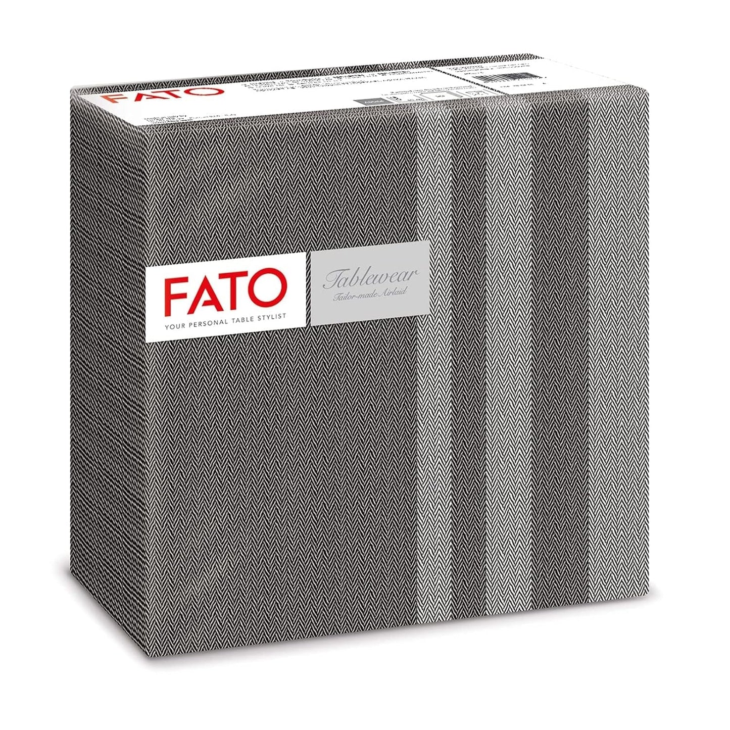Fato - Torra pappersservetter, airlaid, textileffekt, paket med 50 servetter, 40X40 vikta i 4-format, Tropicana Decor