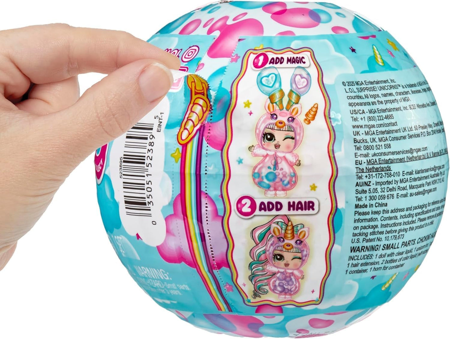 LOL Överraskning! Unicorns Tots - Innehåller 1 docka med klar kropp och lavalampeffekt, bepansrad förpackning, 8 samlardockor med 2 färgglada blandningar, för åldrarna 4 och uppåt