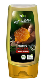 Biozentrale Ekologisk akaciahonung | 350 g Ekologisk honung från vita akaciablommor | Idealisk som pålägg Ekologisk honung till te | Alternativ till bikakehonung (2-pack)