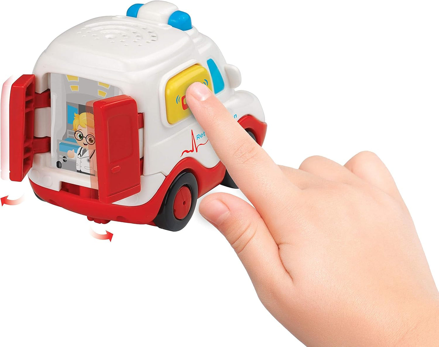 Baby 80-127804 - TUT TUT Baby Speedster - Road Set & 80-517004 TUT TUT Baby Speedster Ambulansleksak för barn, flerfärgad Bebe Toys Naty Shop