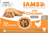 IAMS Delights Kitten Nassfutter - Multipack Katzenfutter med Hunn i sås, högkvalitativ Futter für Junior Kätzchen av 1-12 Monate, 12 x 85 g
