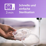 Philips AVENT Ultra Start nattnapp, ortodontisk napp för nyfödda, Glow in the Dark, BPA-fri, med steriliseringsbehållare, Twin Pack, Moon, Star, SCF075/07