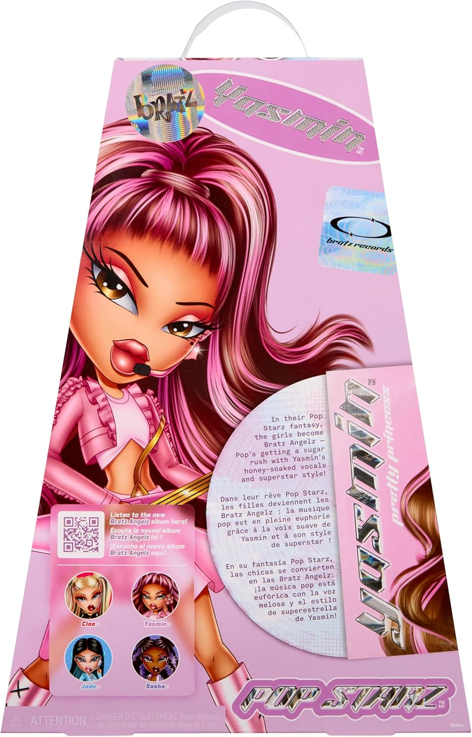 BRATZ Pop Starz Yasmin – Modedocka med samlarcharm, outfit och musiktillbehör