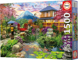 Educa - Pussel med 1500 bitar för vuxna | Den japanska trädgården. Mått: 85 X 60 cm. Inkluderar Fixpuzzle pussellim. I 14 år (19937) Puzzle Naty Shop