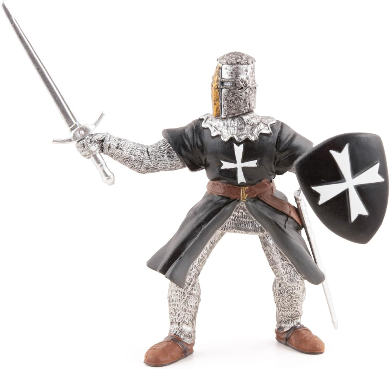 Papo -Handmålade - Figurer -Medeltida-Fantasi - Johannesriddare med svärd-39938-Samlarobjekt-För barn - Passar pojkar och flickor - Från 3 år Actionfigurer Naty Shop