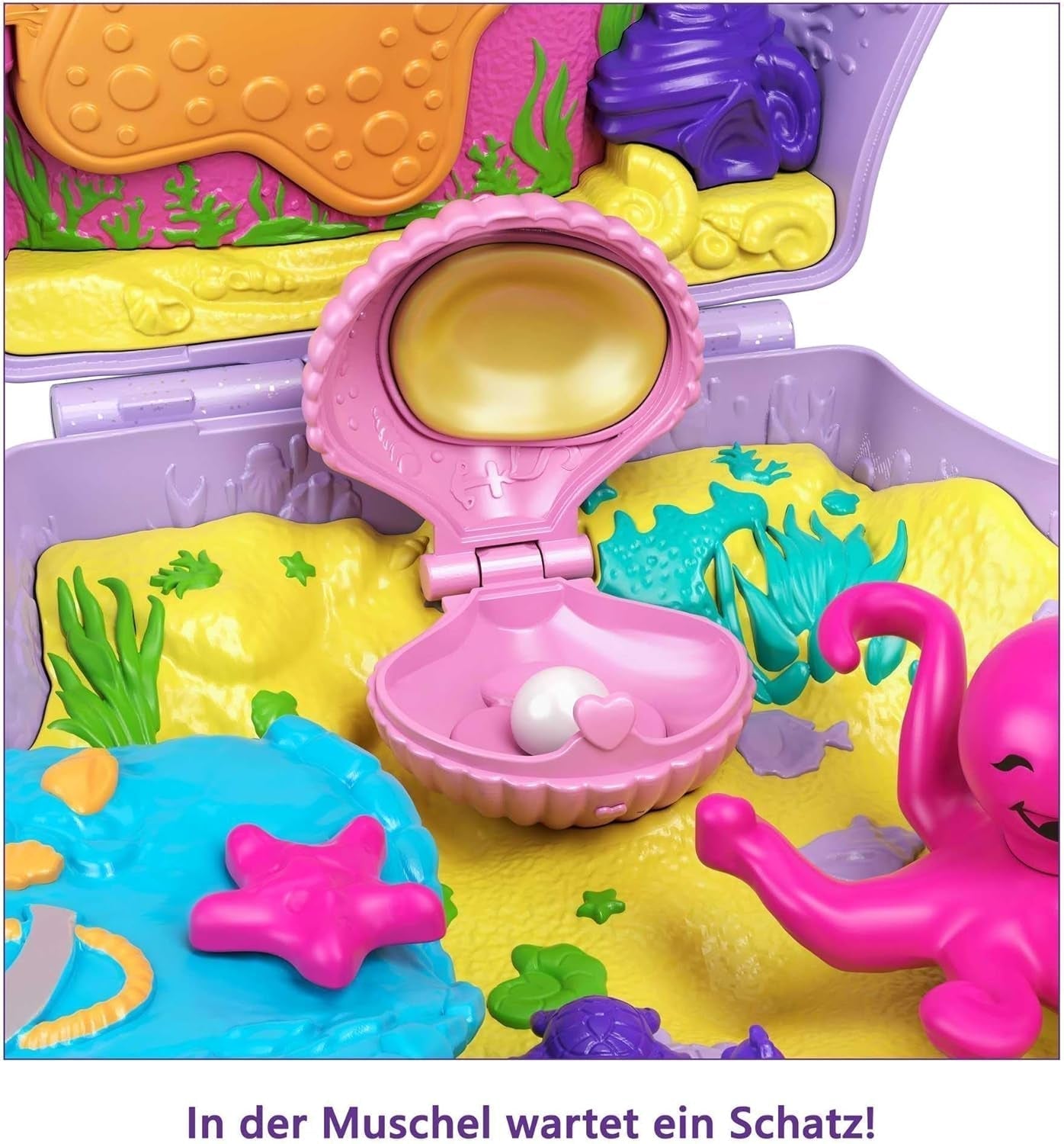 Polly Pocket Kista Wrap Around Shell Bag Underwater 2 Dockor 1 Ubåt Polly Pocket Mermaid Toy 4 år gammal leksak GNH11 Naty Shop Dolls