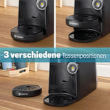 Bosch Tassimo finess TAS162E kapselespressomaskin, 70 drycker, intensivare kaffe med en knapptryckning, automatisk avstängning, hållbar, perfekt dosering, 1400 W, svart/svart