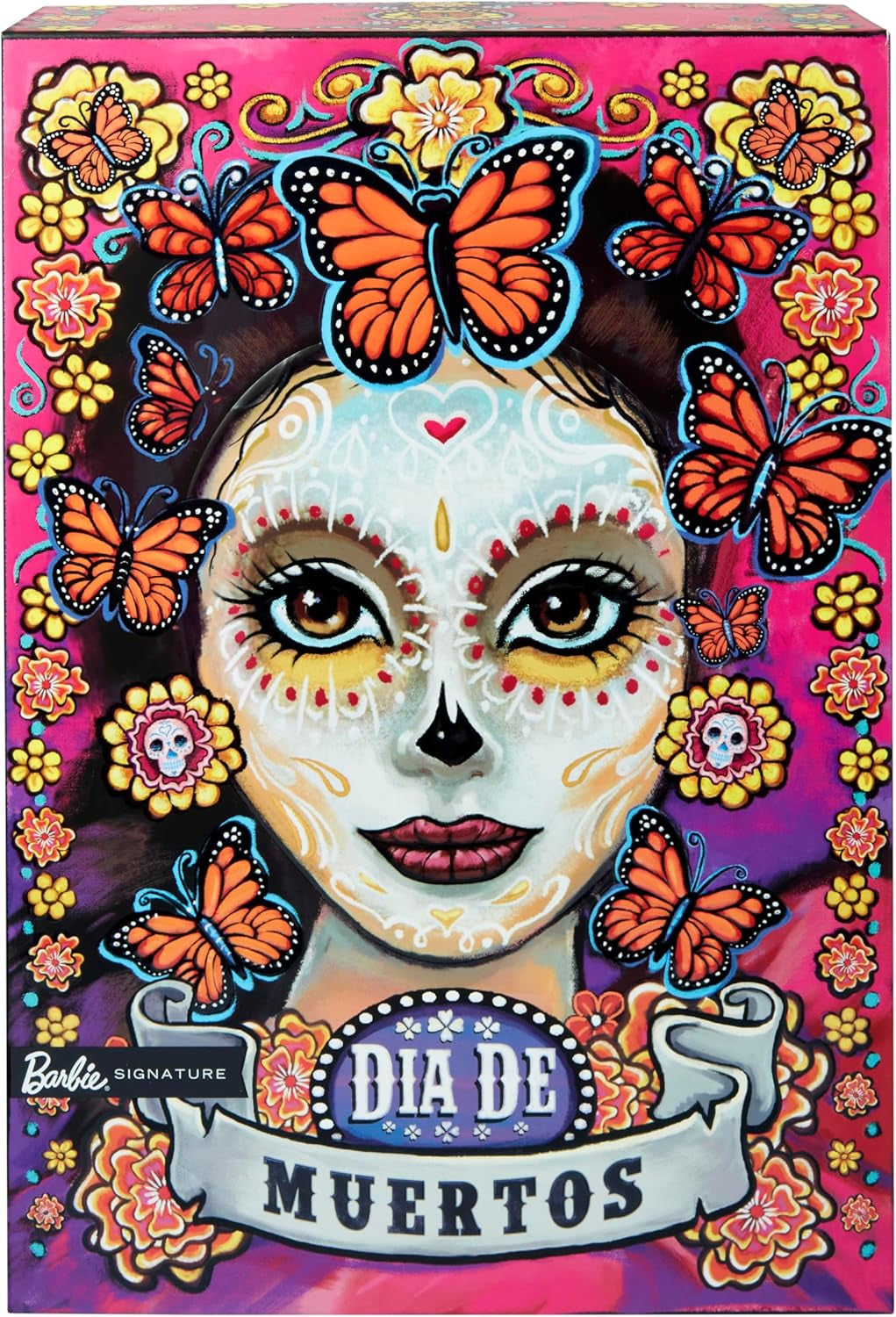 Day of the Dead Barbie Doll - begränsad upplaga med traditionell klädsel och smycken, inkluderar stativ och samlarcertifikat, för samlare och fans från 6 år och uppåt, HJX14