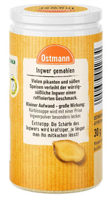 Ostmann Gewürze - Ingwer gemahlen | Återvinningsbar & återvinningsbar Verpackung | 30 g i der Streudose