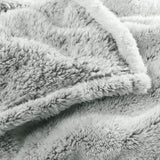 Aqua-Textil Fluffig mysig filt 150 X 200 Cm Grå Vit Melange Plysch TV-filt Överkast Sherpa Fleece Oeko-Tex Ottawa Sängar och filtar Besuche den aqua-textil-Store