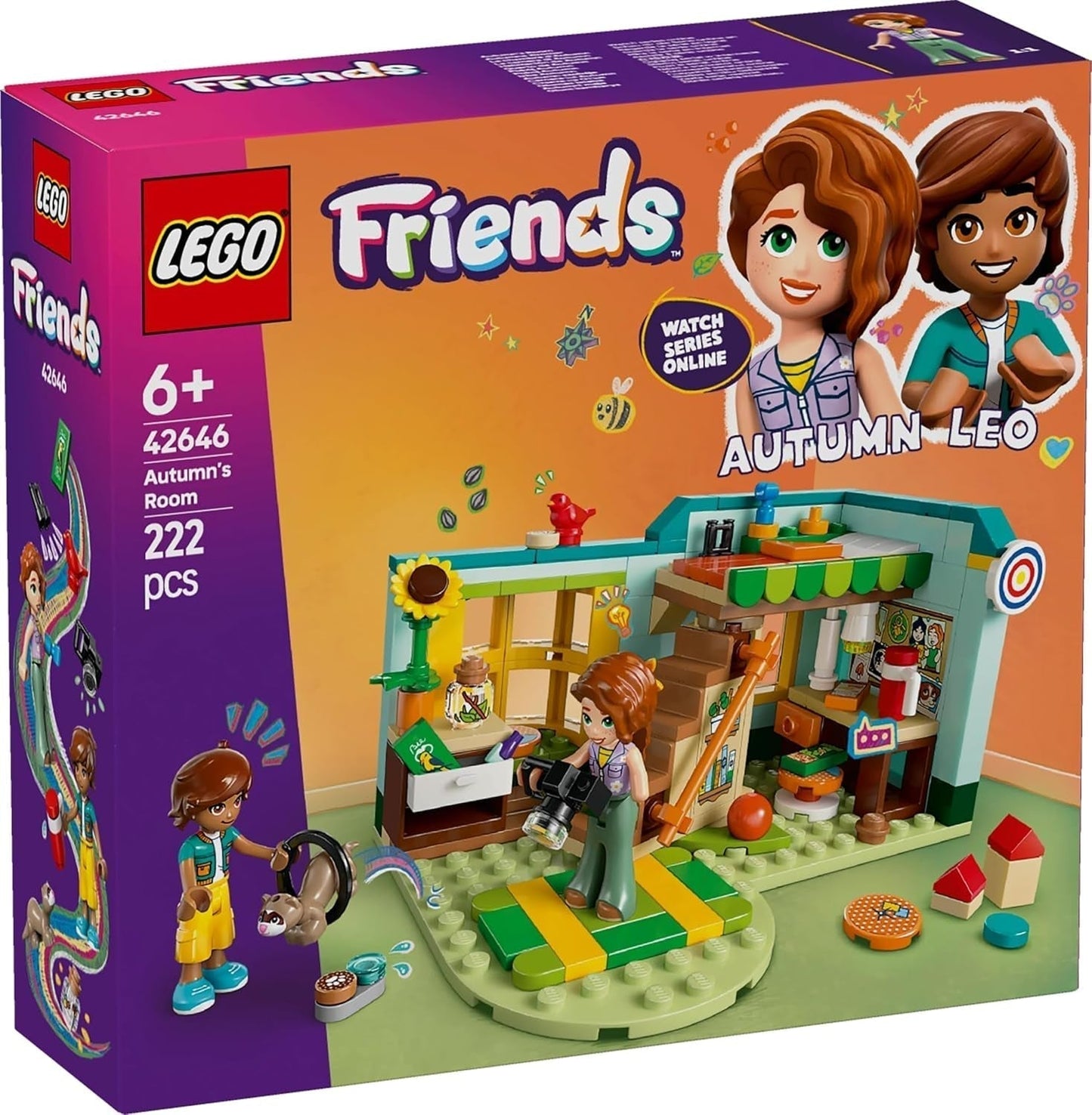 LEGO Friends Autumn's Room Bygg- och lekset för kreativt rollspel, set för tjejer från 6 år med 2 minifigurer och en illerfigur, pedagogisk leksak 42646 Byggset Besuche den LEGO-Store