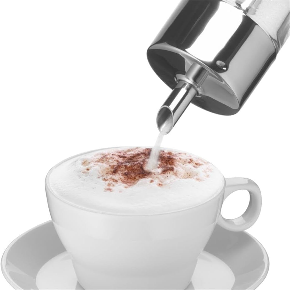 WMF Barista Sugar Shaker 240 g, glas, sockerdispenser, Cromargan polerat rostfritt stål, idealisk för vitt/brunt socker, kakao eller som kryddshaker