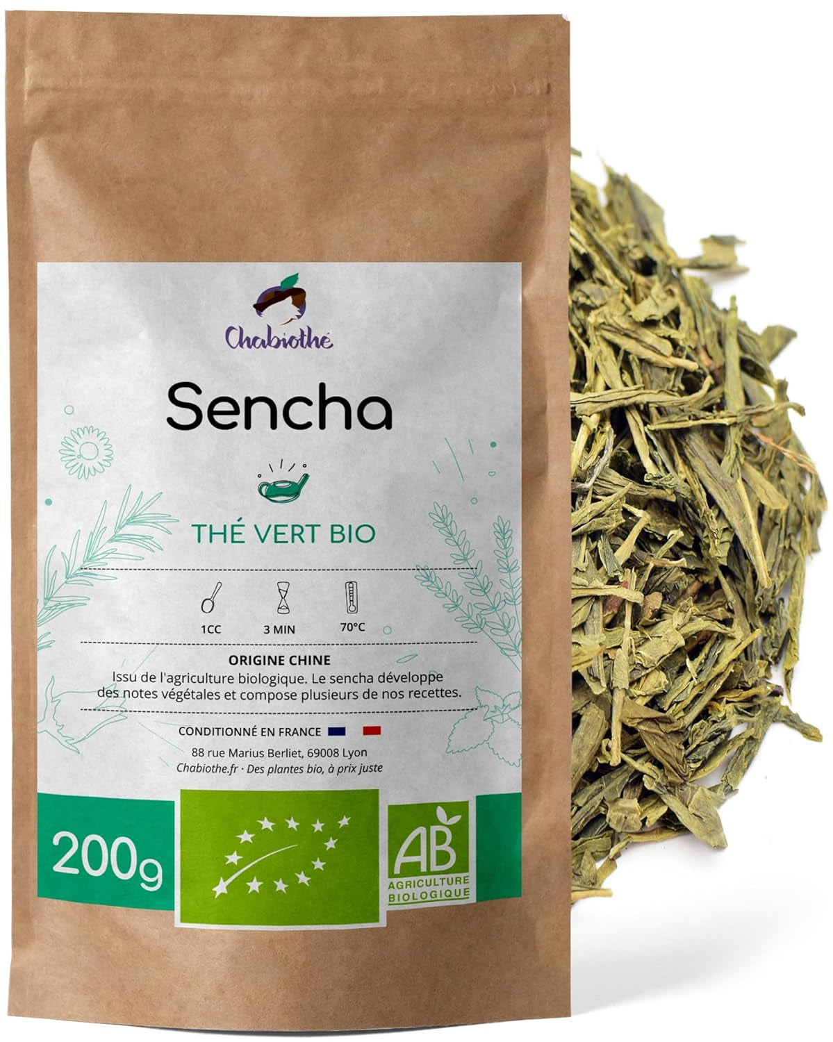 Sencha grönt te BIO 200G - - Naturligt grönt te