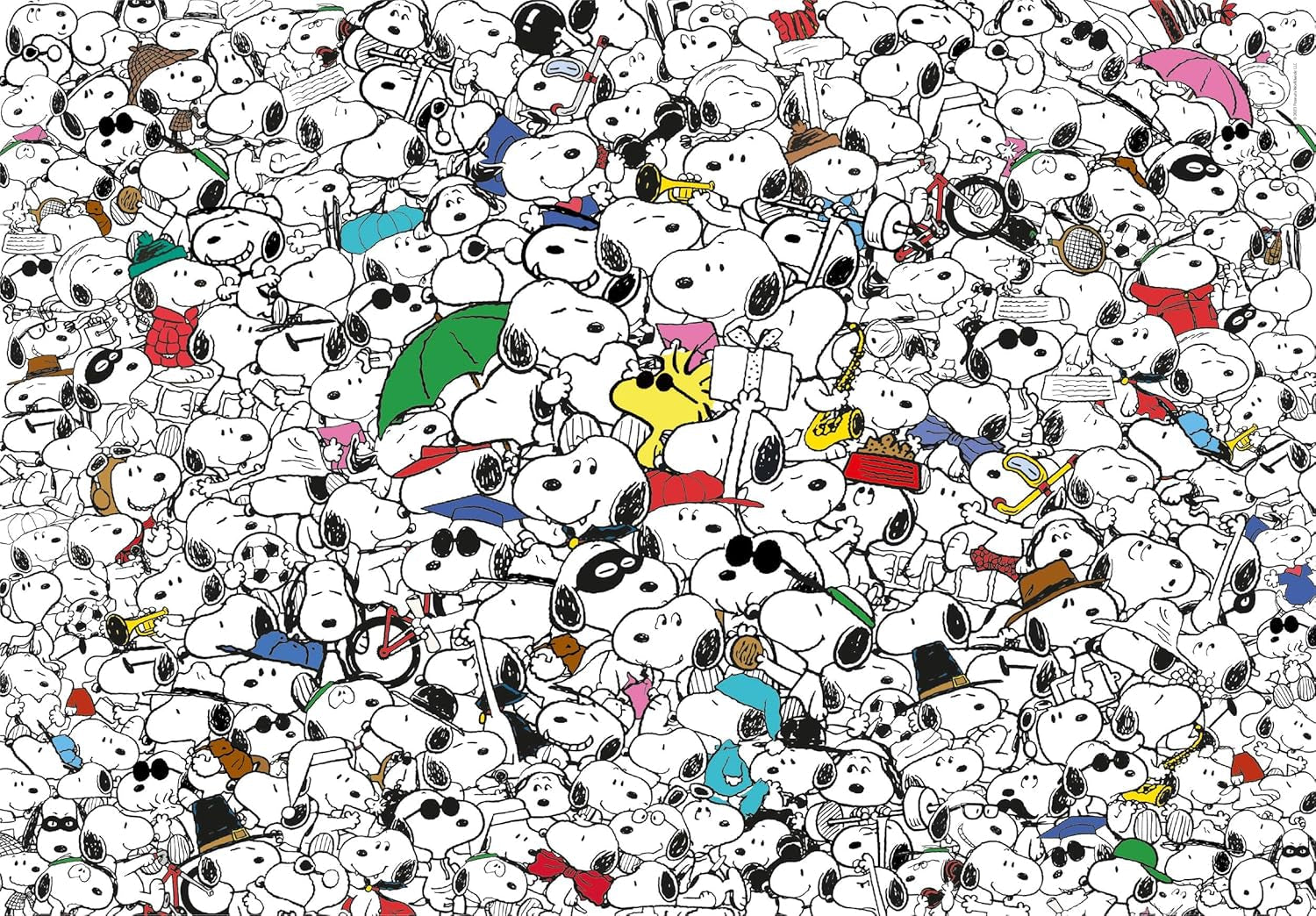 Clementoni - 39804 - Impossible Puzzle Peanuts - 1000 bitars pussel för vuxna och barn 14 år, skicklighetsspel för hela familjen Puzzle Naty Shop