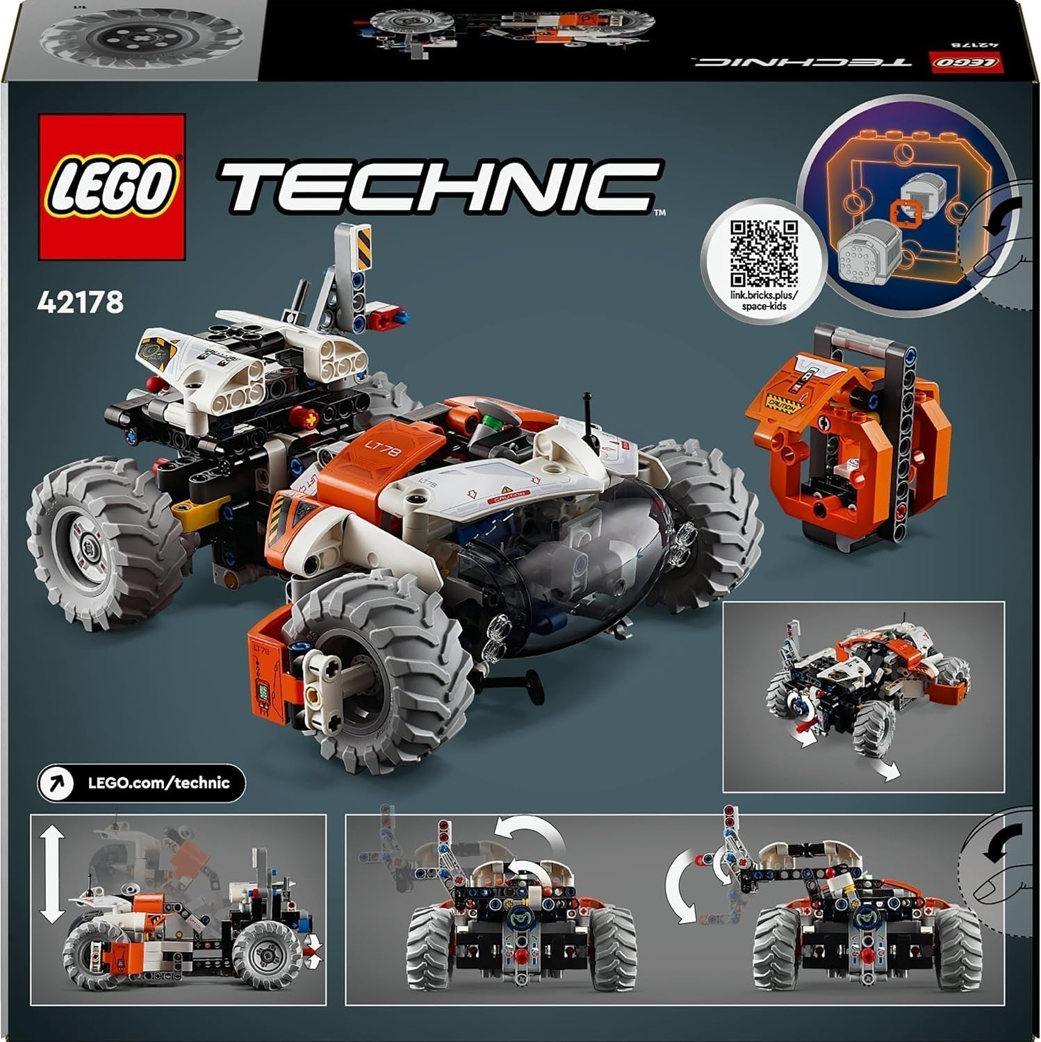 LEGO Technic LT78 rymdtransportfordon, rymdbyggnadsset för utforskningsresor och rymdäventyr, fantasifull lekupplevelse för pojkar och flickor, present till barn över 8 år 42178 Byggset Besuche den LEGO-Store