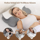 Wellsync Nackkudde Ergonomisk kudde Memory Foam Kudde Ortopedisk kudde för sidosliprar Ryggslipare Magslipare Nacksmärta Vit Grå Cervikala Ortopediska Kuddar Naty Shop