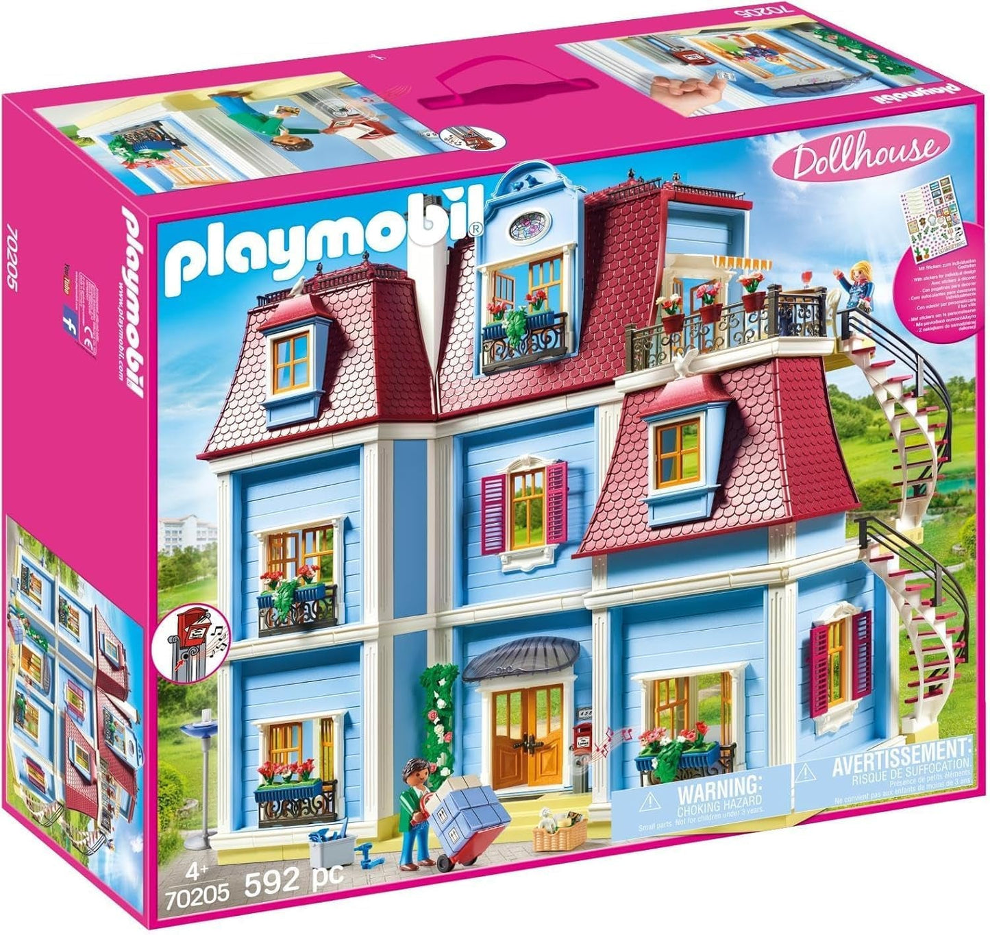 70205 My Big Dollhouse with Working Bell, Ages 4+ och 70207 Cozy Living Room with Light Effect Dollhouse, Ages 4+