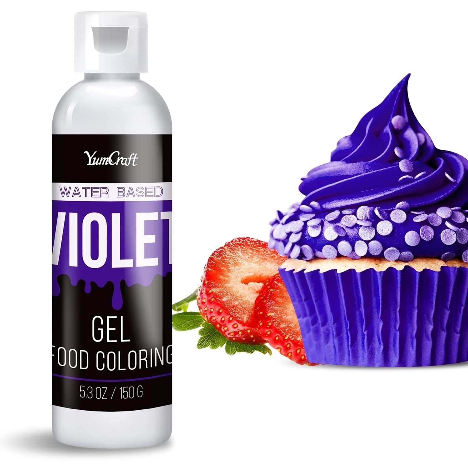 Gel matfärg - Högkoncentrerad gel matfärg för kakor, bakning, påskägg, drycker - Sockerfri matfärg för fondant, glasyr, slem, tårtdekorering (Red Velvet, 150G)