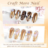 Chrome Nagel Pulver Spiegel Effekt Metallic Staub Holographische Glitter Glasierte Maniküre Dekoration Reflektierendes Pigment Für DIY Gel Polish Nail Art, Harz Handwork, Geschenke Für Gold