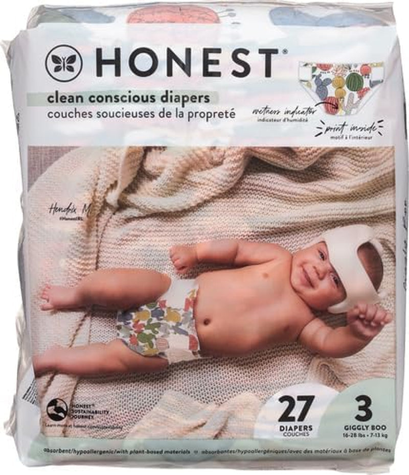 – Miljövänliga och högkvalitativa engångsblöjor, Pandas, storlek 3 (7,3–12,7 kg), 27 st.