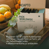 Urval av Incapto-kaffebönor över hela världen | Urval av 10 ursprung från hela världen | Specialkaffe | 100 % Arabica | Perfekt som kaffepresentset | För kaffeälskare | 10 förpackningar x 100g