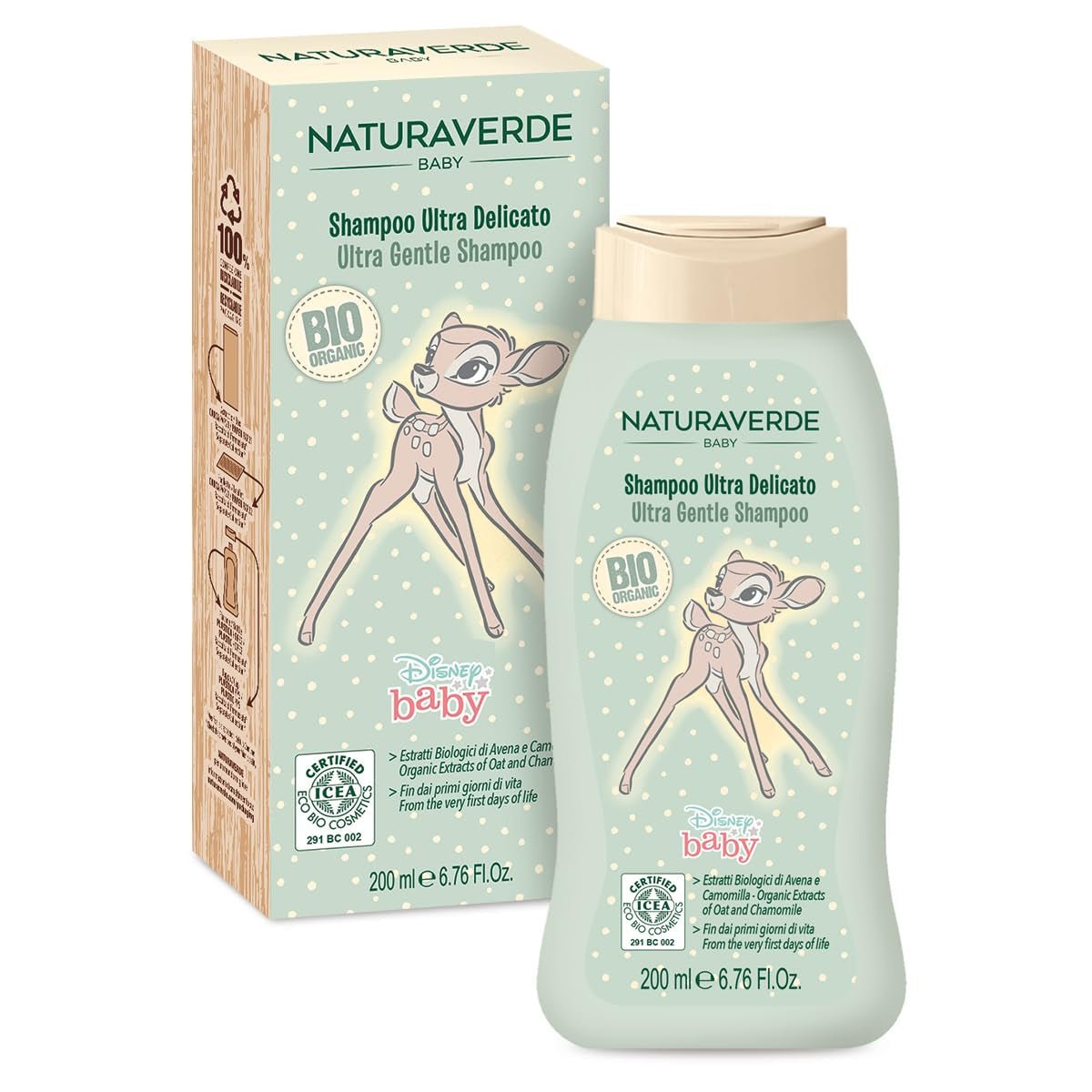 | Baby-BIO-Disney-Ultra Delicate schampo, 6x 200ml Barn - Bad och hudvård Naty Shop