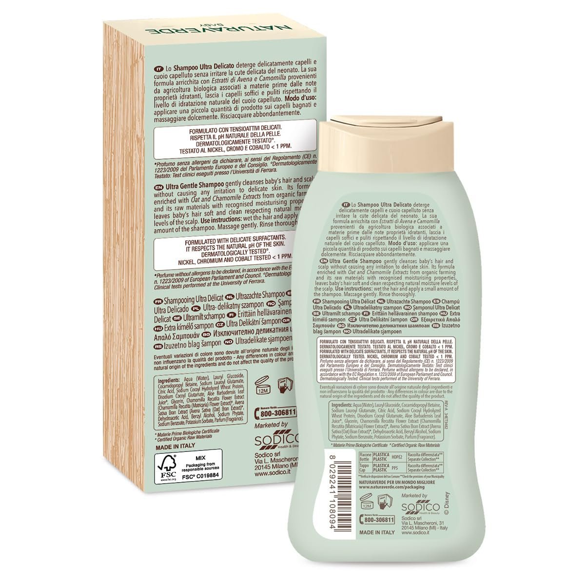 | Baby-BIO-Disney-Ultra Delicate schampo, 6x 200ml Barn - Bad och hudvård Naty Shop