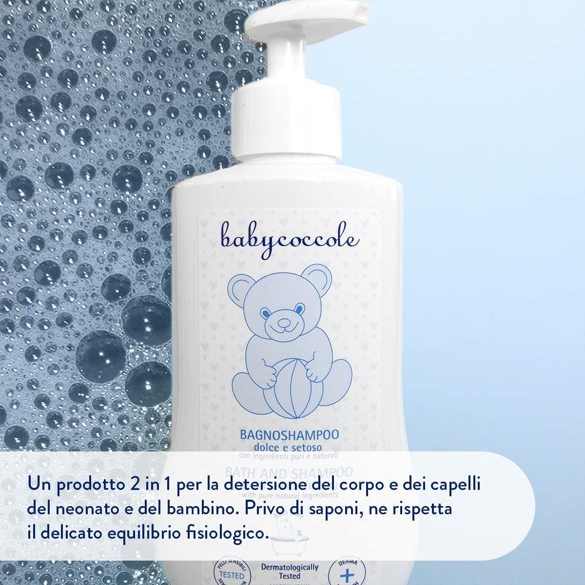 Babycoccole badschampo för spädbarn och barn, med lotusblomextrakt och naturliga ingredienser, för känslig hud, 250 ml Barn - Bath and Skincare Naty Shop