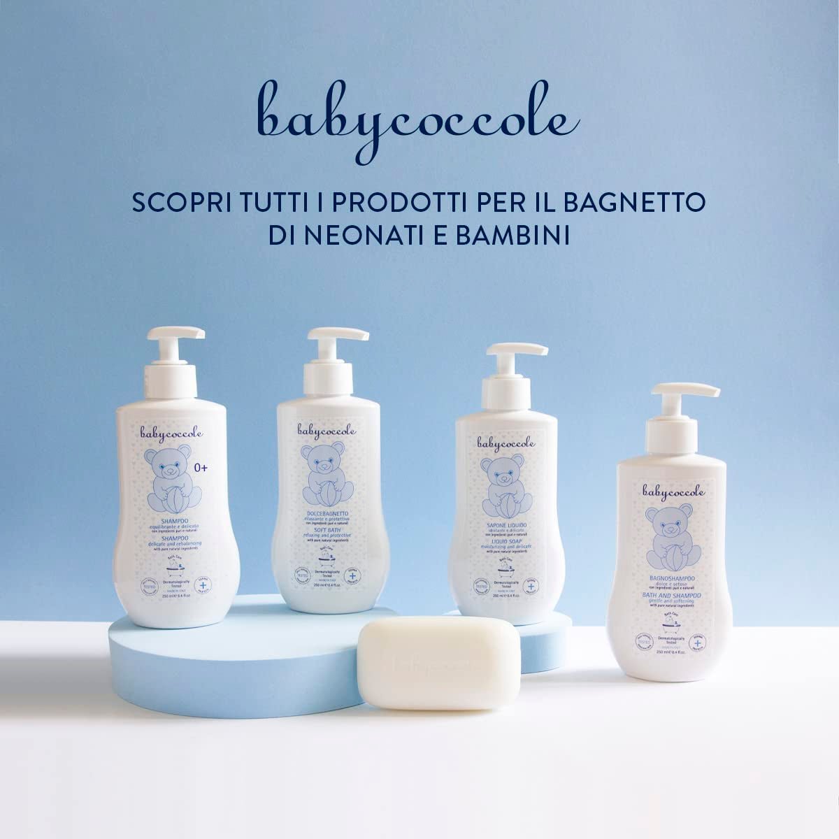 Babycoccole badschampo för spädbarn och barn, med lotusblomextrakt och naturliga ingredienser, för känslig hud, 250 ml Barn - Bath and Skincare Naty Shop