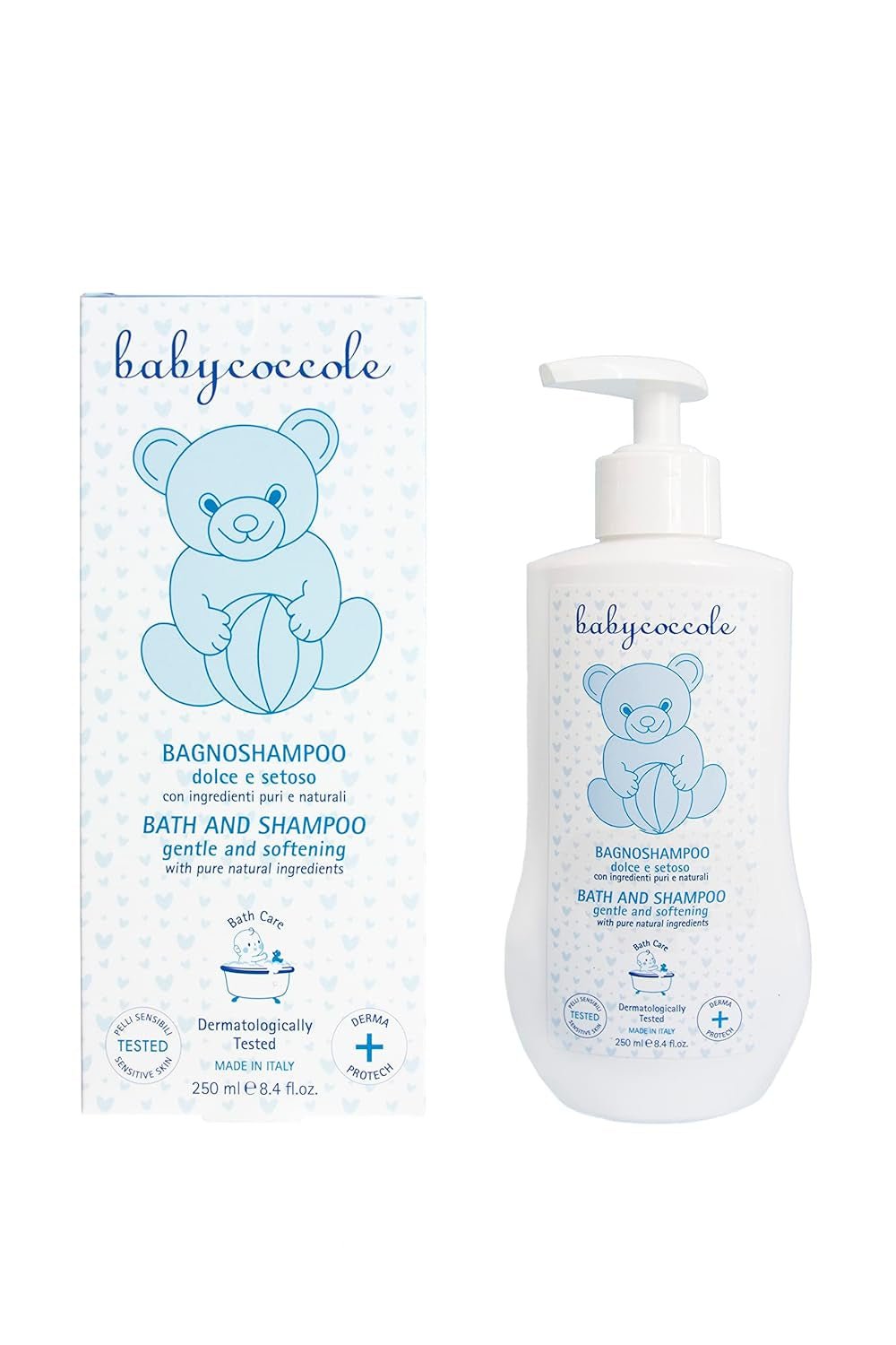 Babycoccole badschampo för spädbarn och barn, med lotusblomextrakt och naturliga ingredienser, för känslig hud, 250 ml Barn - Bath and Skincare Naty Shop 250 Ml (1 förpackning)